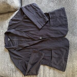 A.n.a. Women's XXL Cotton Linen Blend Blazer In Black‎ Soft Pockets Work Career